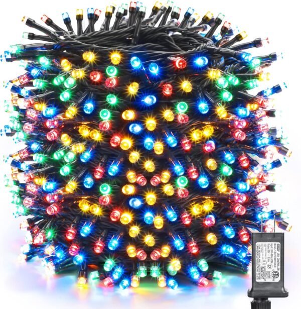 Toodour Christmas Lights Outdoor, 328ft 1000 LED Christmas String Lights, 8 Modes, Timer, Waterproof Christmas Fairy Twinkle Lights for Home Garden Yard Wedding Party Tree Xmas Decors - Multicolor - Image 2