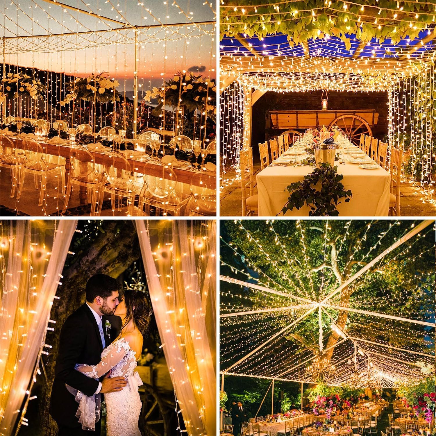 355FT 900 LED Christmas Lights, Extra Long Outdoor String Lights Waterproof, Timer & Memory, 8 Modes Dimmable Plug in Fairy Lights for Outside Tree Wedding Patry Holiday Decorations, Warm White - Image 10