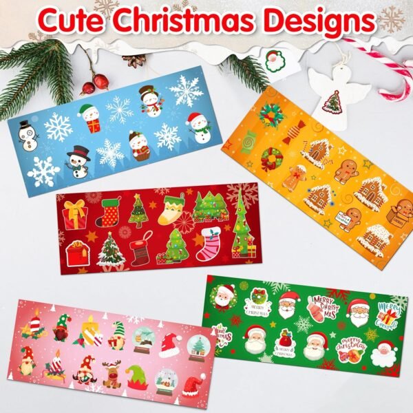 LINAYE Christmas Stickers for Kids - 40 Sheets Christmas Stickers Bulk 480PCS Cute Adhesive Stickers Pack for Treat Bags, Goodie Bags, Christmas Stickers for Girls Boys Christmas Party Favors - Image 5