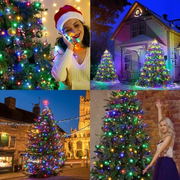 Marchpower Christmas Tree Lights Color Changing, 11 Modes Christmas Light Outdoor with Remote Control, 400 Diamond LED 6.6FTx10 Waterproof Xmas Tree Lights with Timer & Memory Function for Indoor - Image 8