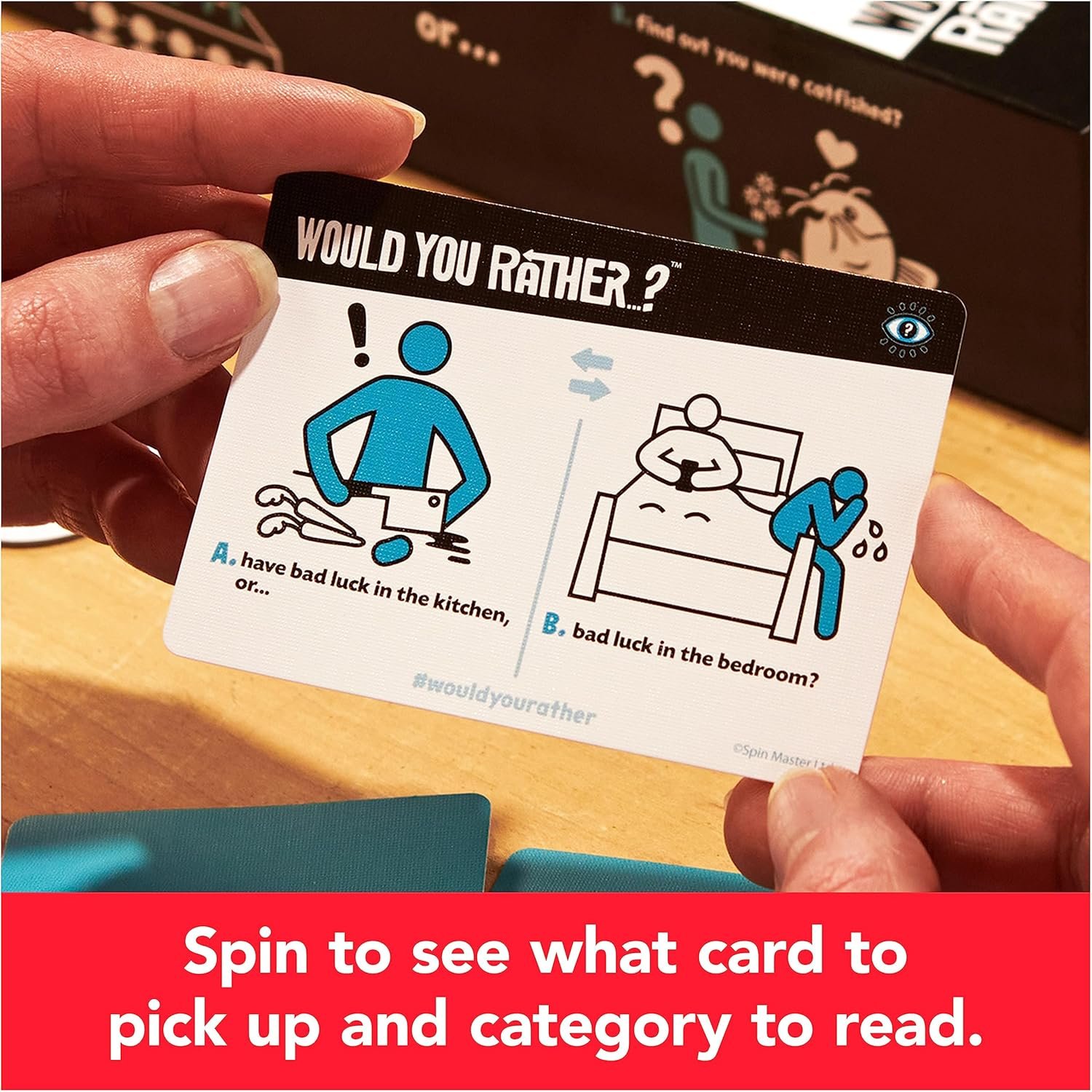 Spin Master Games, Would You Rather? Funny Card Game for College, Friendsgiving Party Games, Adult Card Games, Christmas Gifts for Teens, for Ages 14+ - Image 4
