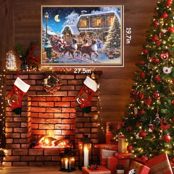 Christmas Jigsaw Puzzles Advent Calendar 2024, 1008 Pieces Puzzle 24 Days Christmas Countdown Calendar Family Game Christmas Gifts for Kids Teens Adults - Santa is Delivering Gifts - Image 8
