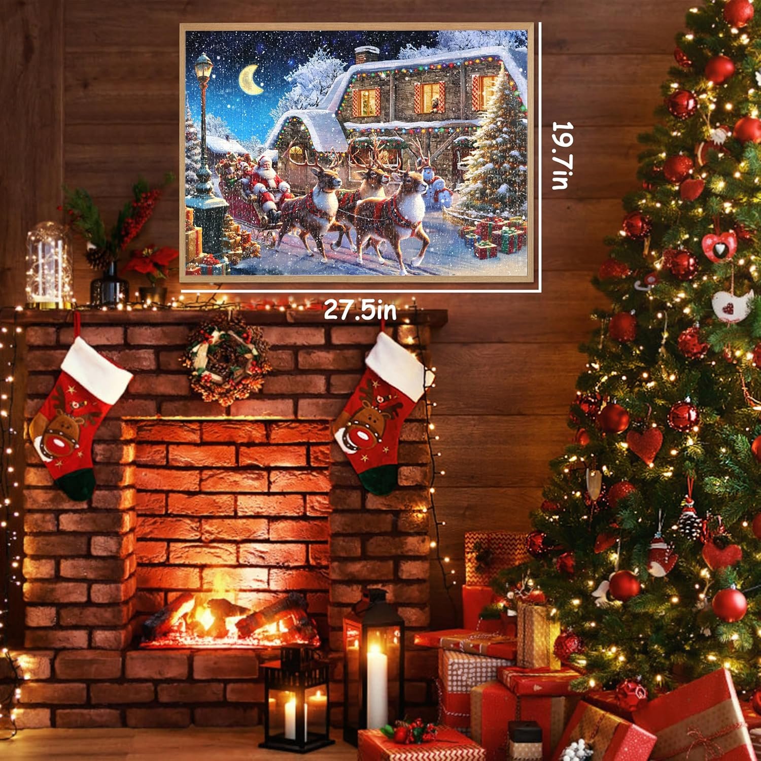 Christmas Jigsaw Puzzles Advent Calendar 2024, 1008 Pieces Puzzle 24 Days Christmas Countdown Calendar Family Game Christmas Gifts for Kids Teens Adults - Santa is Delivering Gifts - Image 8