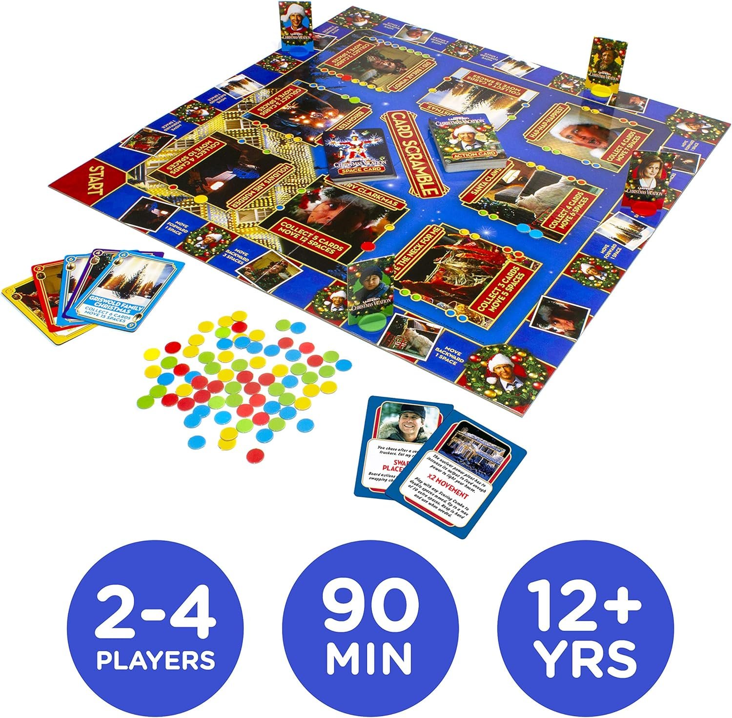 AQUARIUS Christmas Vacation Card Scramble Board Game- Fun Family Party Game for Kids, Teens & Adults - Entertaining Game Night Gift - Officially Licensed Merchandise - Image 3