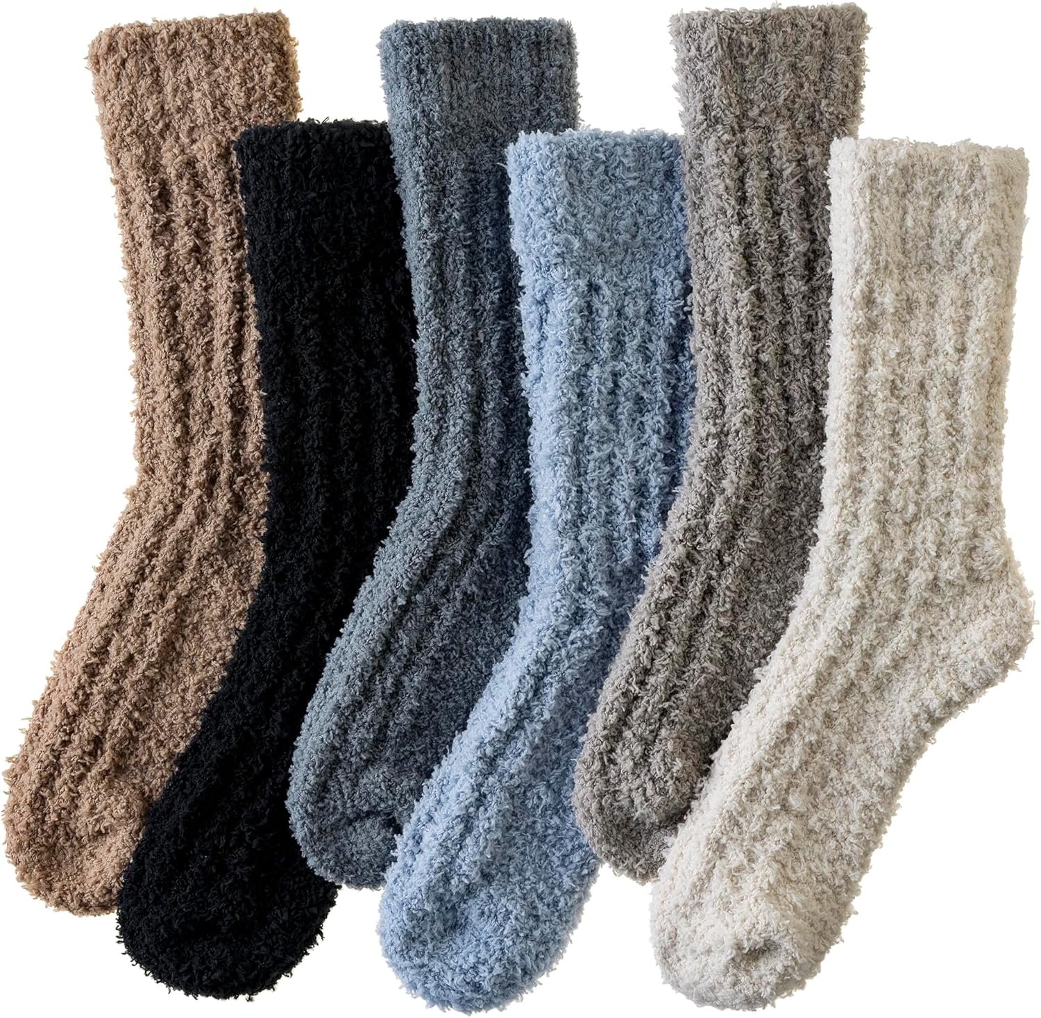 Velice Womens Fuzzy Socks Soft Cozy Fluffy Slipper Winter Socks Warm Plush Sleeping Christmas Socks - Image 2