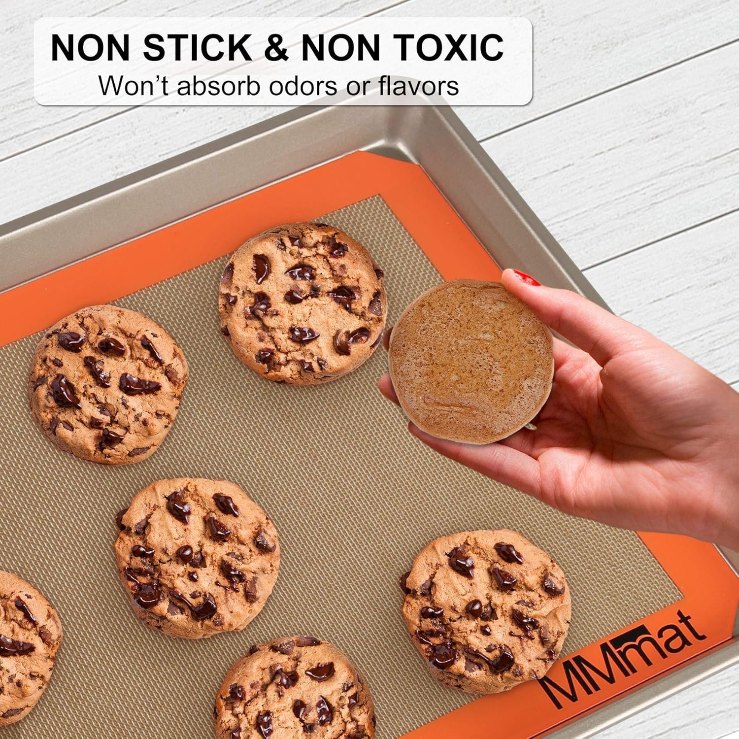 Silicone Baking Mat - Best German Silicone - Non Slip Silicone Baking Sheet, Non Stick Reusable Silicone Mats for Baking, Oven Liner, Counter Mat - Half Sheet Baking Mat, Set of 2 - Image 3