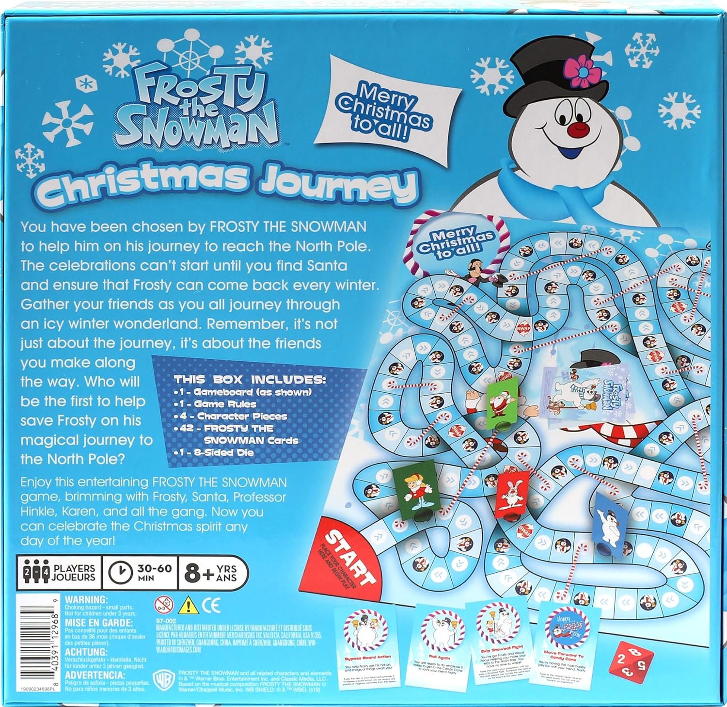AQUARIUS Frosty The Snowman Board Game - Fun Family Christmas Gift for Kids & Adults - Officially Licensed Frosty The Snowman Merchandise & Collectibles - Image 4
