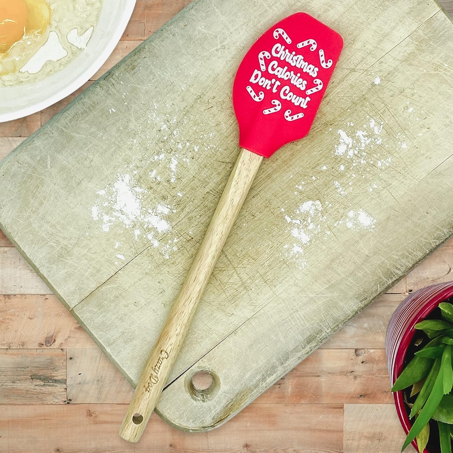 Holiday Spatulas Funny Cute Thanksgiving Xmas Season Cooking Utensils Funny Silicone Scraper Spatula Christmas Funny Food Novelty Spatulas for Baking Christmas - Image 4