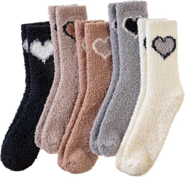 SeeyAN Womens Fuzzy Socks Fluffy Warm Slipper Winter Comfy Thermal Cozy Plush Sleep Home Cabin Socks - Image 2