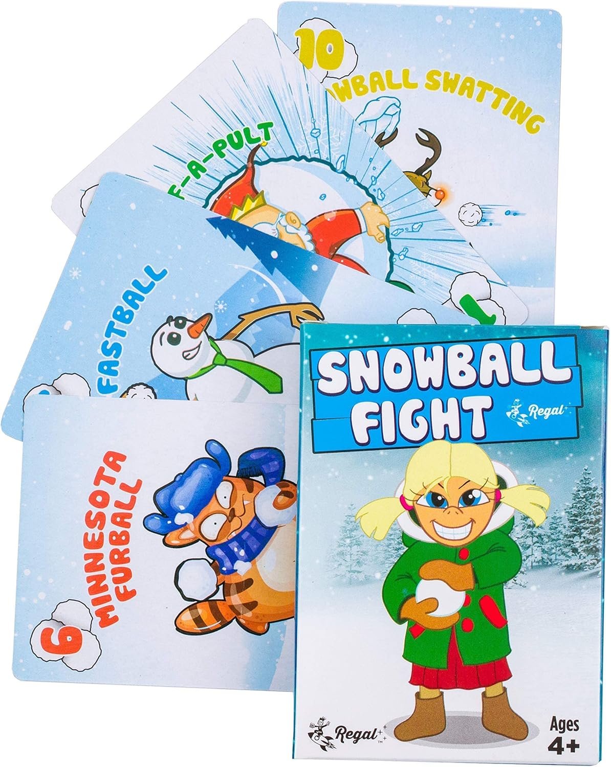 Regal Games Card Games for Kids - Go Fish, Crazy 8's, Old Maid, Slap Jack, Monster Memory Match, Snowball Fight - Holiday-Themed, Simple & Fun Classic Family Table Games - Games May Vary (6 Set) - Image 10