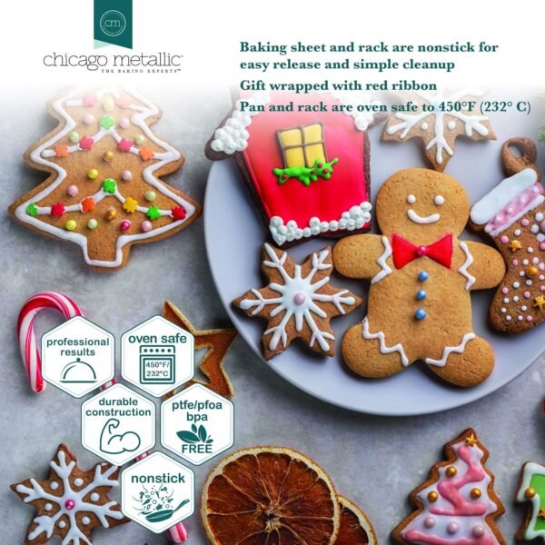 Chicago Metallic Holiday Baking, 8-Piece Set, Multicolor - Image 6