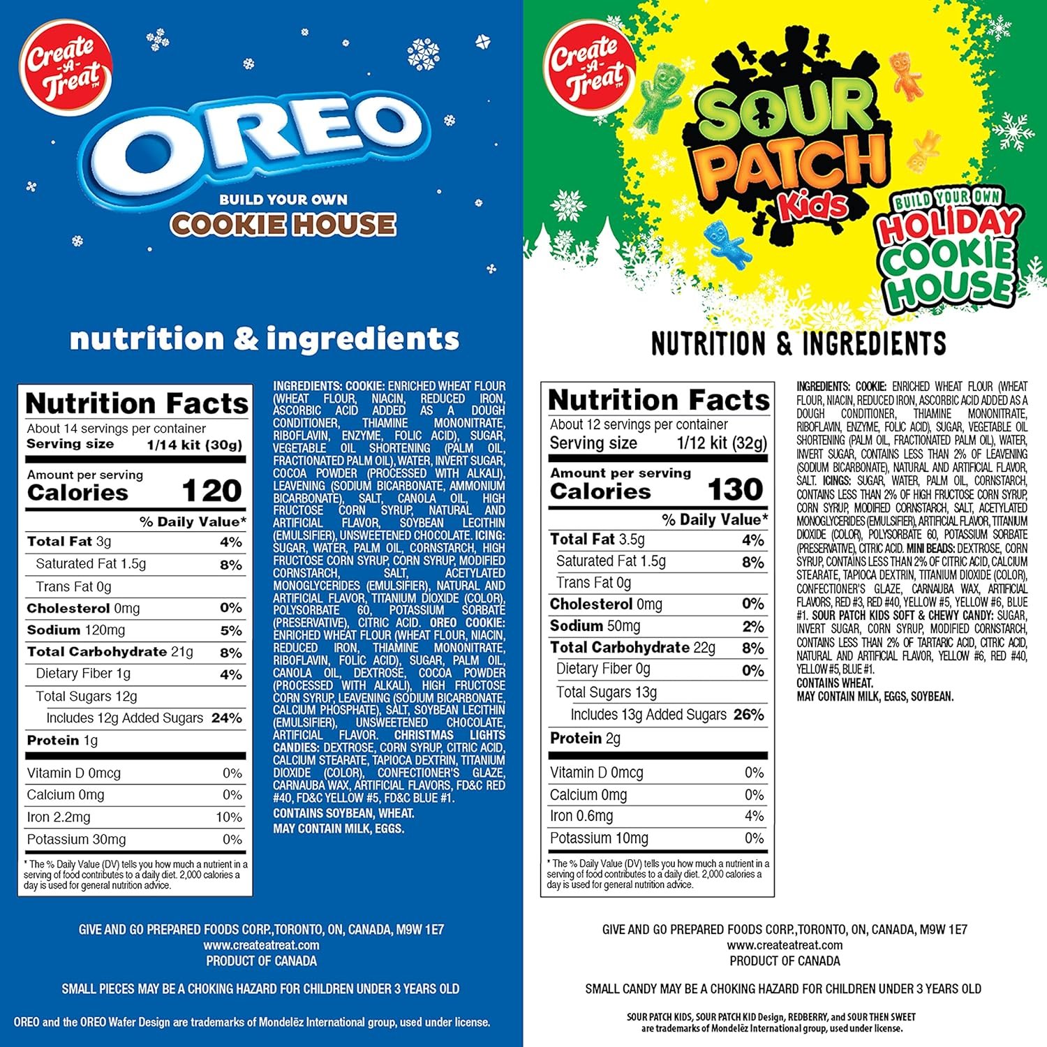 Create-A-Treat OREO and SOUR PATCH KIDS Holiday Cookie House Decorating Kits, 2 Pack Holiday Cookie Decorating Variety - Image 8