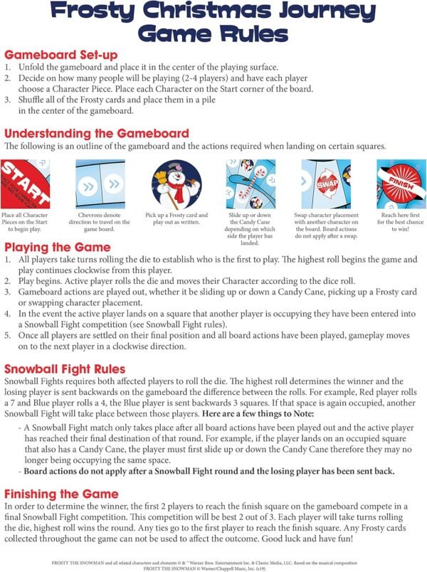 AQUARIUS Frosty The Snowman Board Game - Fun Family Christmas Gift for Kids & Adults - Officially Licensed Frosty The Snowman Merchandise & Collectibles - Image 11