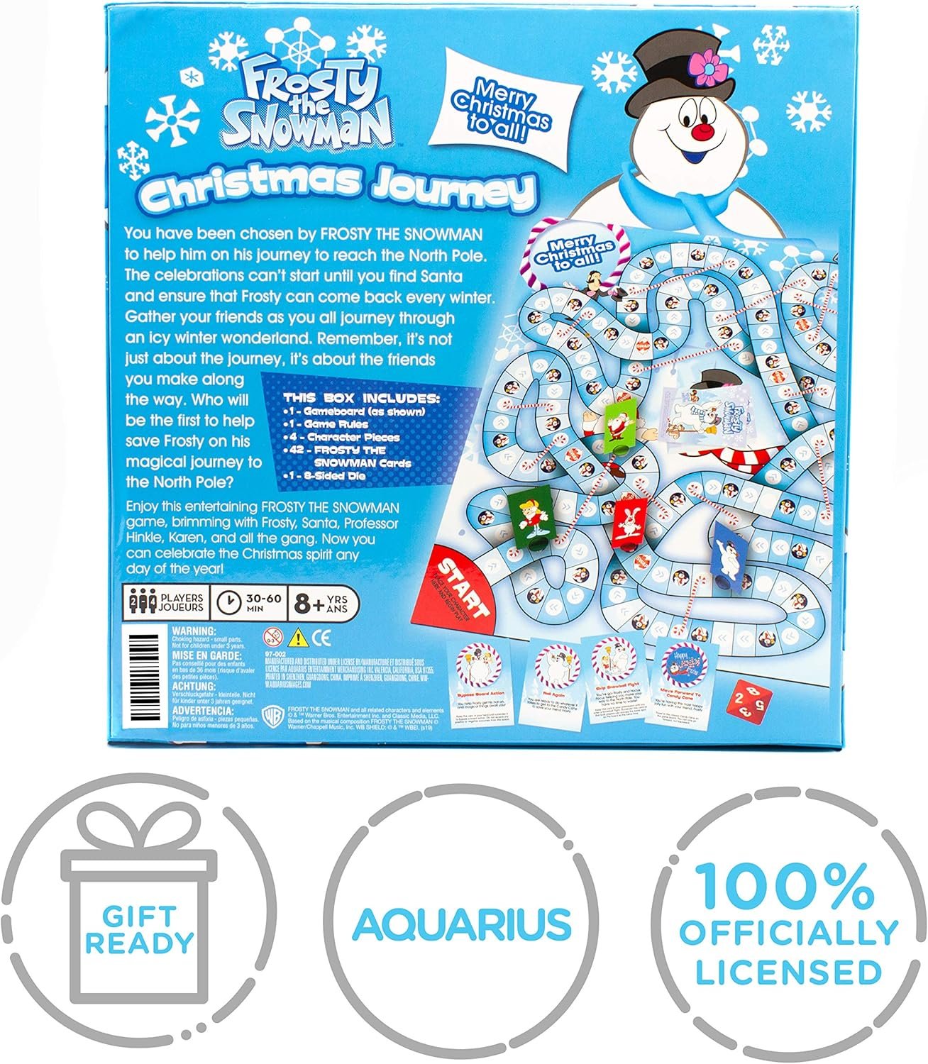 AQUARIUS Frosty The Snowman Board Game - Fun Family Christmas Gift for Kids & Adults - Officially Licensed Frosty The Snowman Merchandise & Collectibles - Image 10