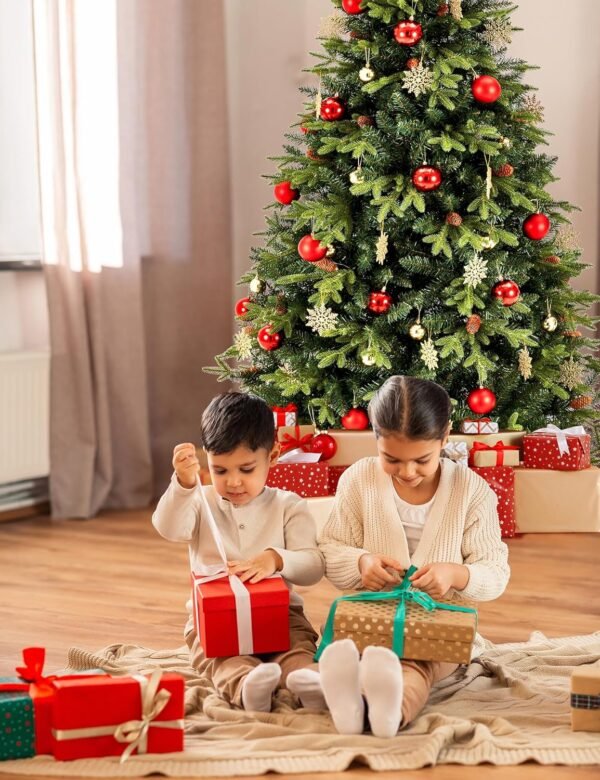 7.5ft Artificial Christmas Tree Holiday Xmas Tree w/1,800 Branch Tips, Christmas Tree Decorations,Christmas Tree Stand Metal Hinges & Foldable Base,Easy Assembly for Home, Office, Party Decoration - Image 8