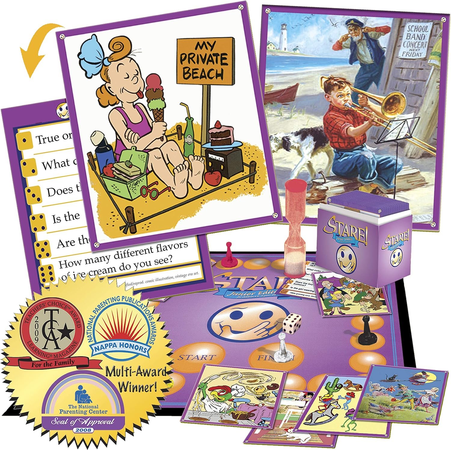 Stare Junior - Award-Winning Board Game Where Fun Image Cards Challenge Kids' Observational Powers - Family Game for Ages 6 & Up - Image 7