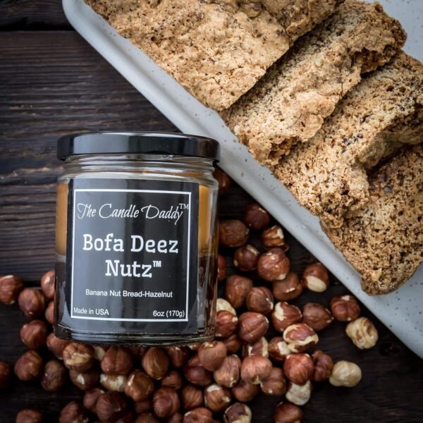 Bofa Deez Nutz- Funny- Banana Nut Bread n Hazelnut Vanilla- Scented Candle- Double Pour- 6 Ounce- 40 Hour Burn Time - Image 3