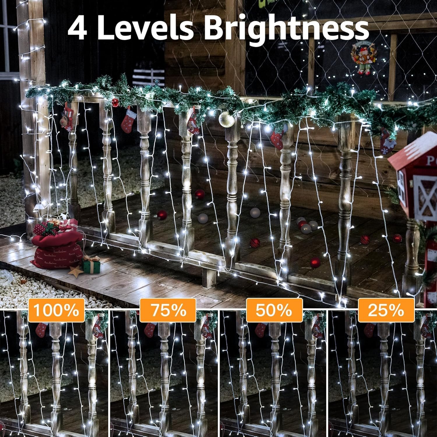 328 FT 1000 LED Christmas Lights Outdoor, Christmas String Lights with Remote and Timer, White Christmas Lights with 8 Modes Dimmable, Fairy Lights for Wedding Party Home Xmas Holiday Decor - Image 7