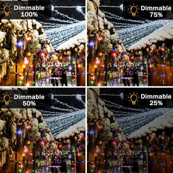 XURISEN 403FT Christmas Lights, 1000 LED Super Long String Lights 8 Modes & Memory Timer Plug in Twinkle Fairy Lights Decor for Home Xmas Party Wedding - Image 5