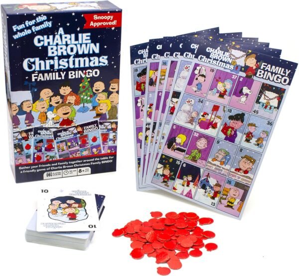 AQUARIUS - Peanuts Charlie Brown Christmas Family Bingo Game - Image 2