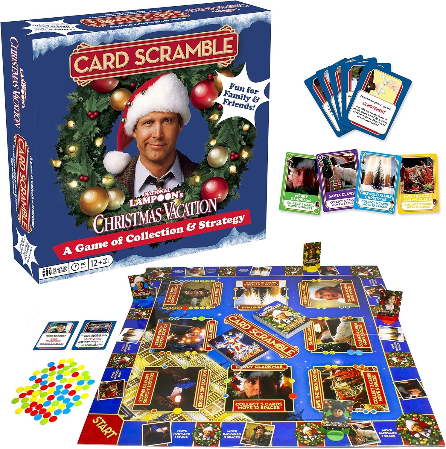 AQUARIUS Christmas Vacation Card Scramble Board Game- Fun Family Party Game for Kids, Teens & Adults - Entertaining Game Night Gift - Officially Licensed Merchandise - Image 2