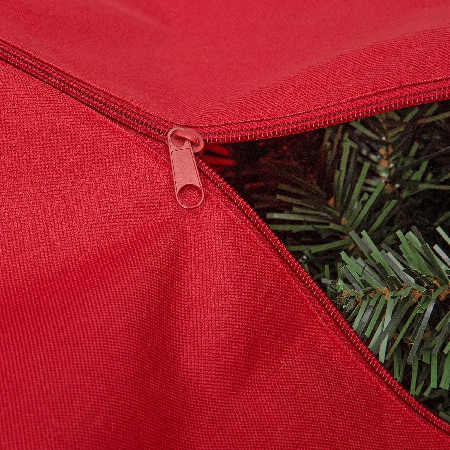 Simplify Holiday Décor Storage Bag | Christmas Decorations Organizer | Hold Artificial Tree up to 6 Feet Tall | Collapsible Duffle | Red - Image 8