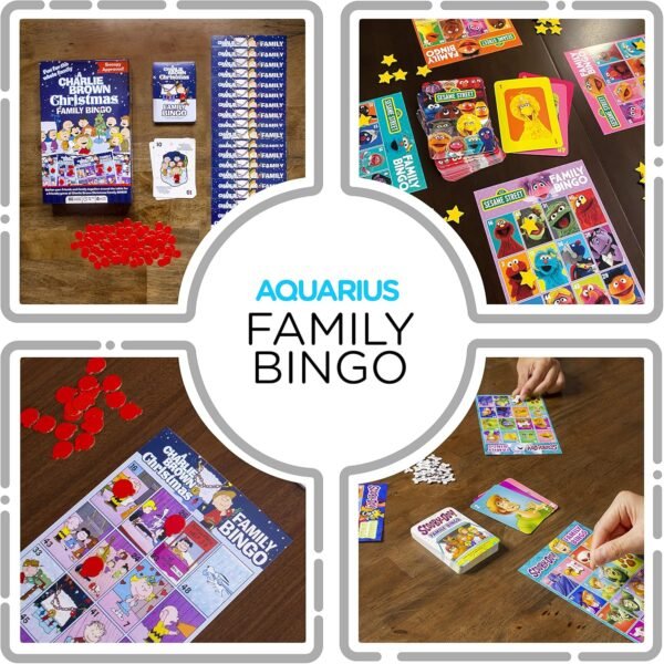 AQUARIUS - Peanuts Charlie Brown Christmas Family Bingo Game - Image 7